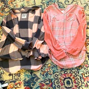 Justice plaid shirts